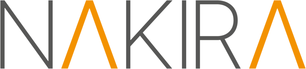 Logo Nakira bicouleur gris et orange