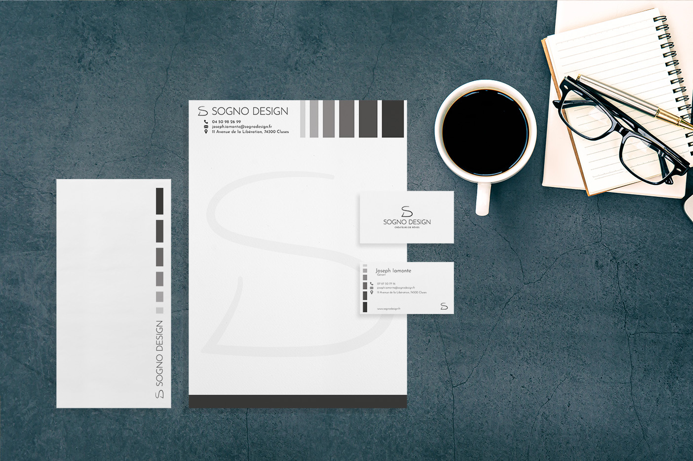 documents identité visuelle Sogno Design