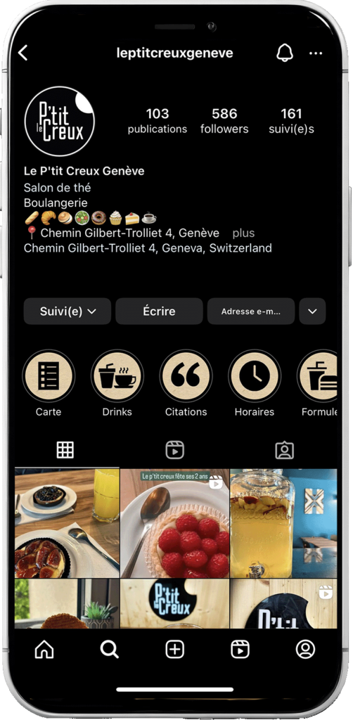 page instagram leptitcreuxgeneve
